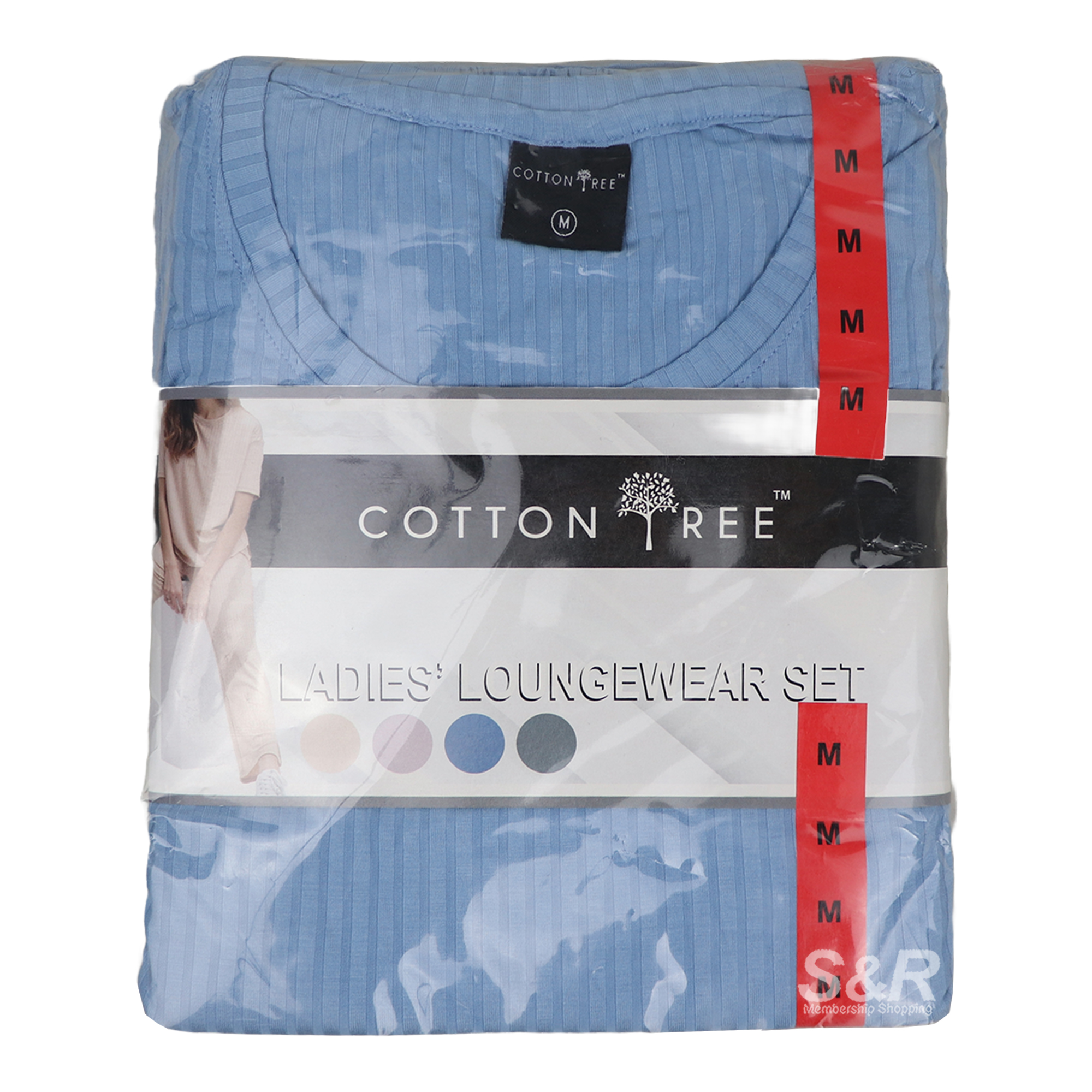 Cotton Tree Ribbed Ladies' Loungewear Set